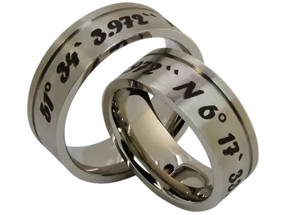 Juno- a pair of coordinate rings (stainless steel)